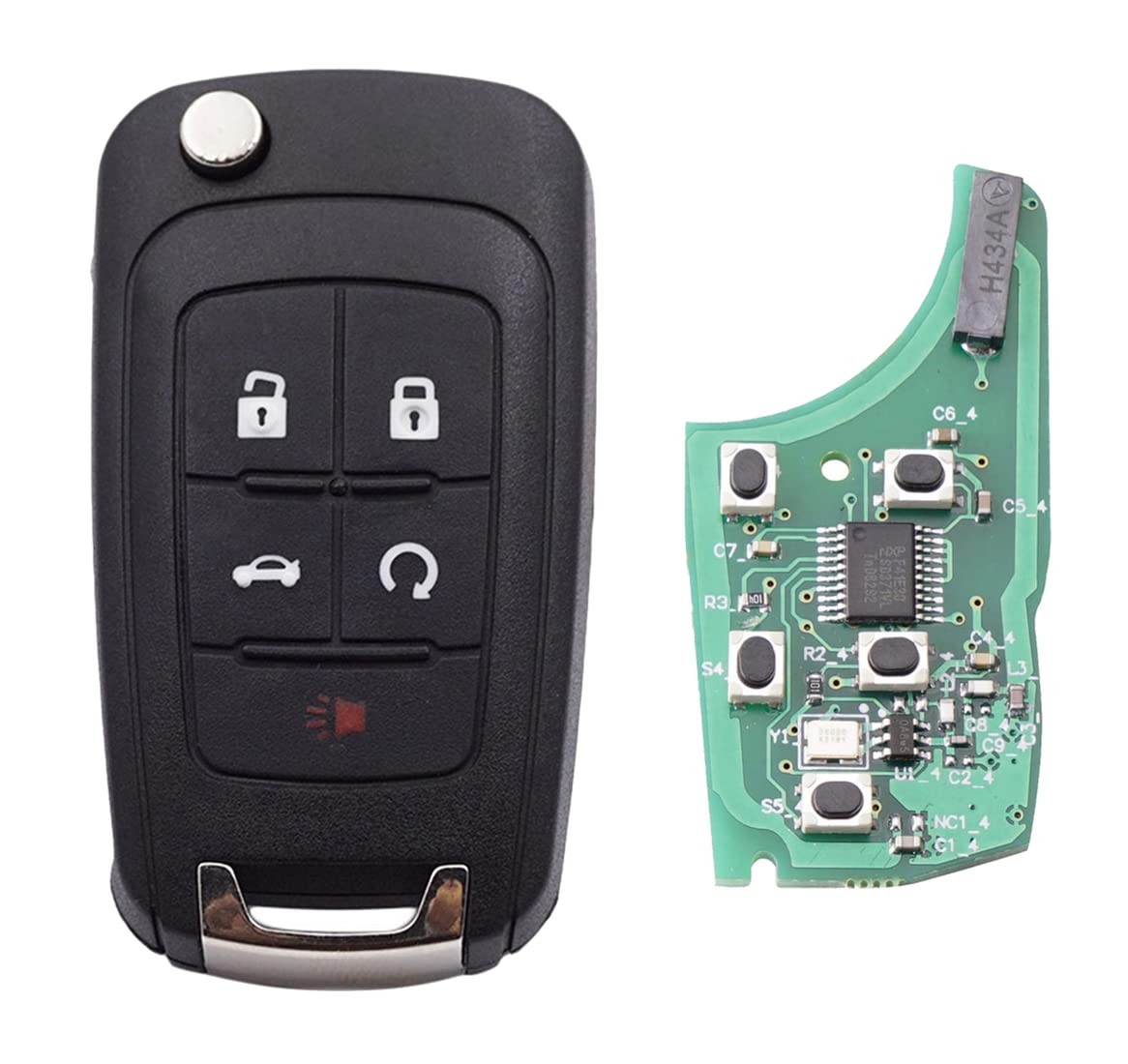 5 Button Key Fob Remote for Chevy Camaro Cruze Equinox Malibu OHT01060512