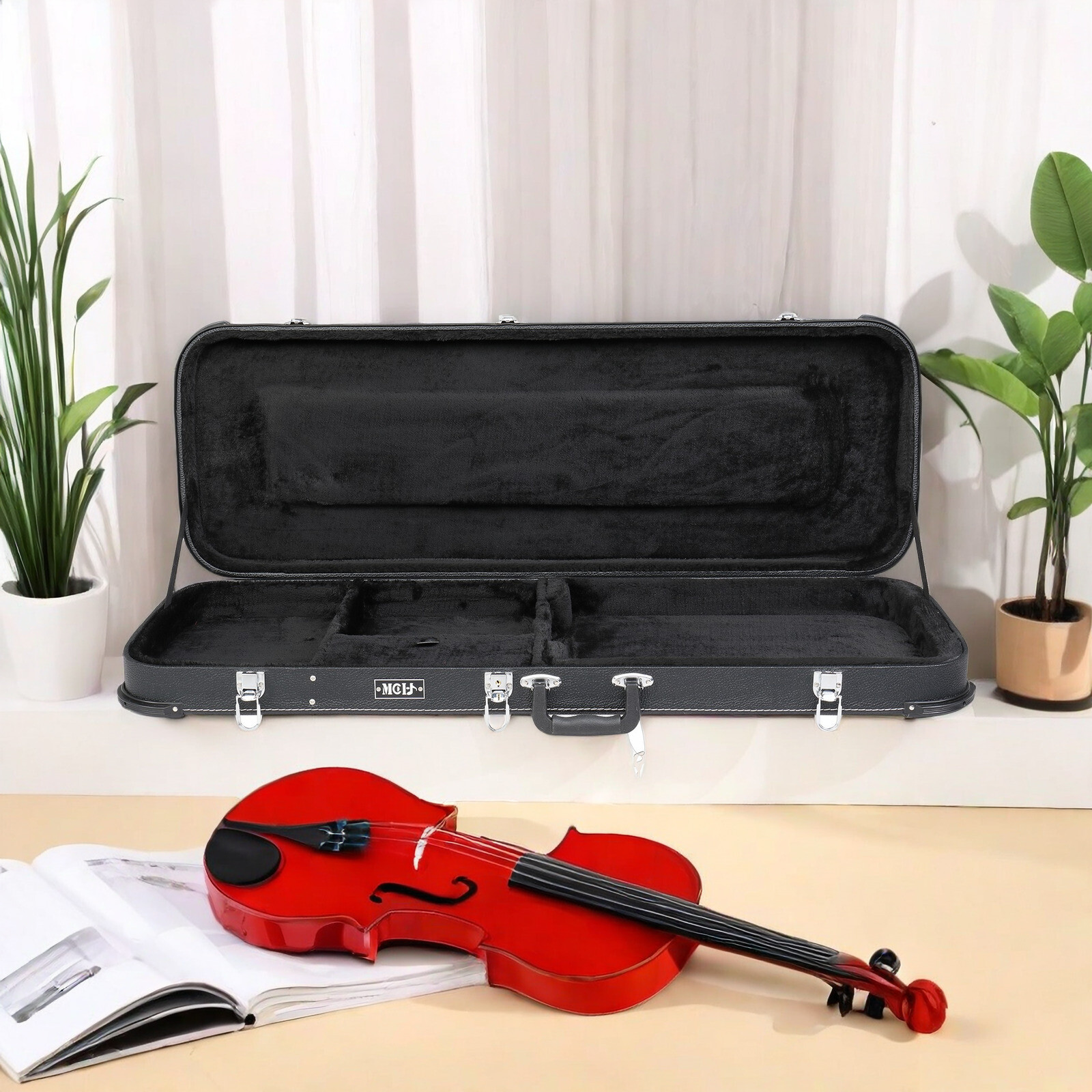 ST Electric Guitar Hardshell Case - Black & SG/TL/Model 170/Flame-Shaped Models
