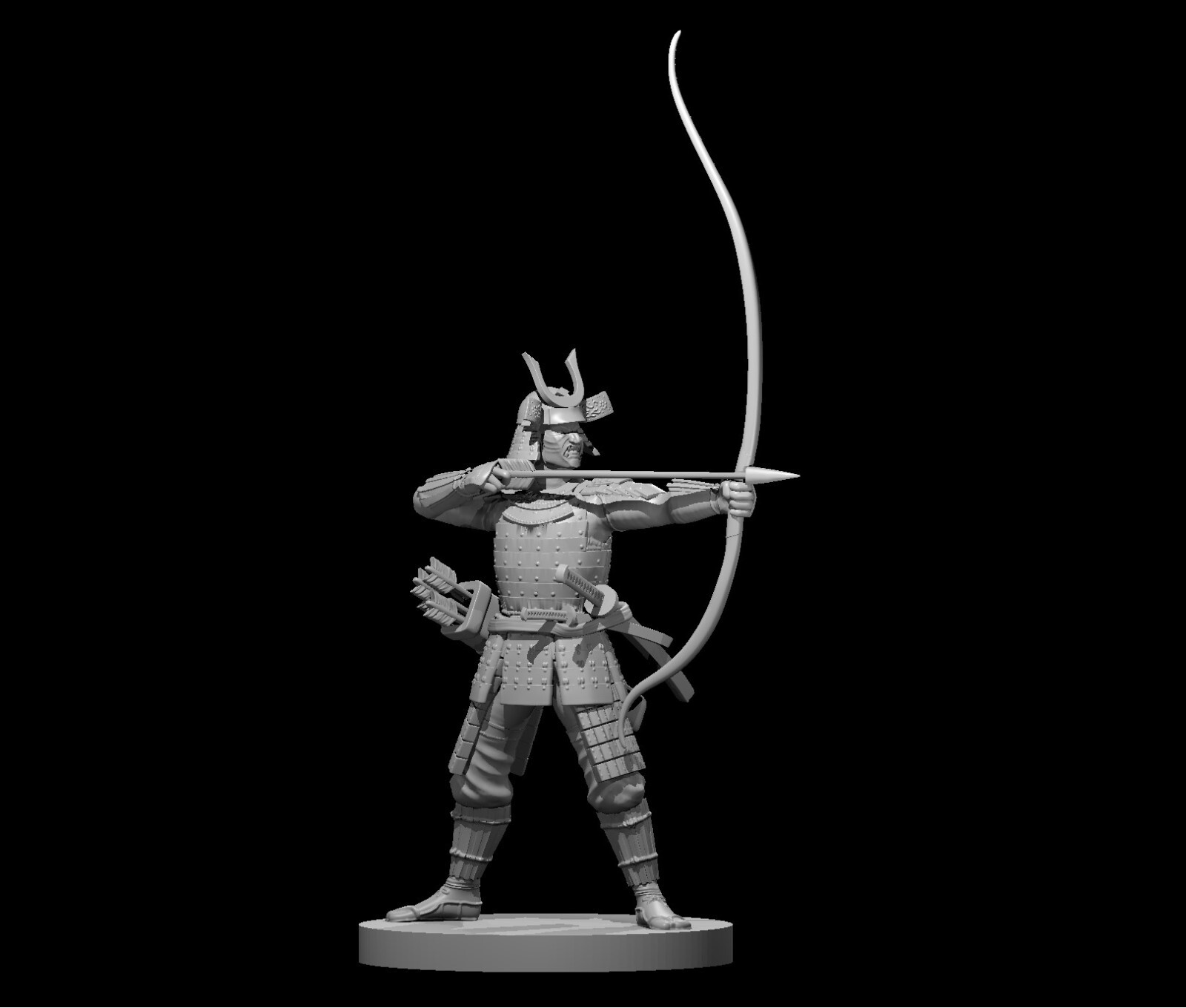 Samurai Archer Ranger Fighter Adventurer 28mm DND D&D Wargame Tabletop Mini