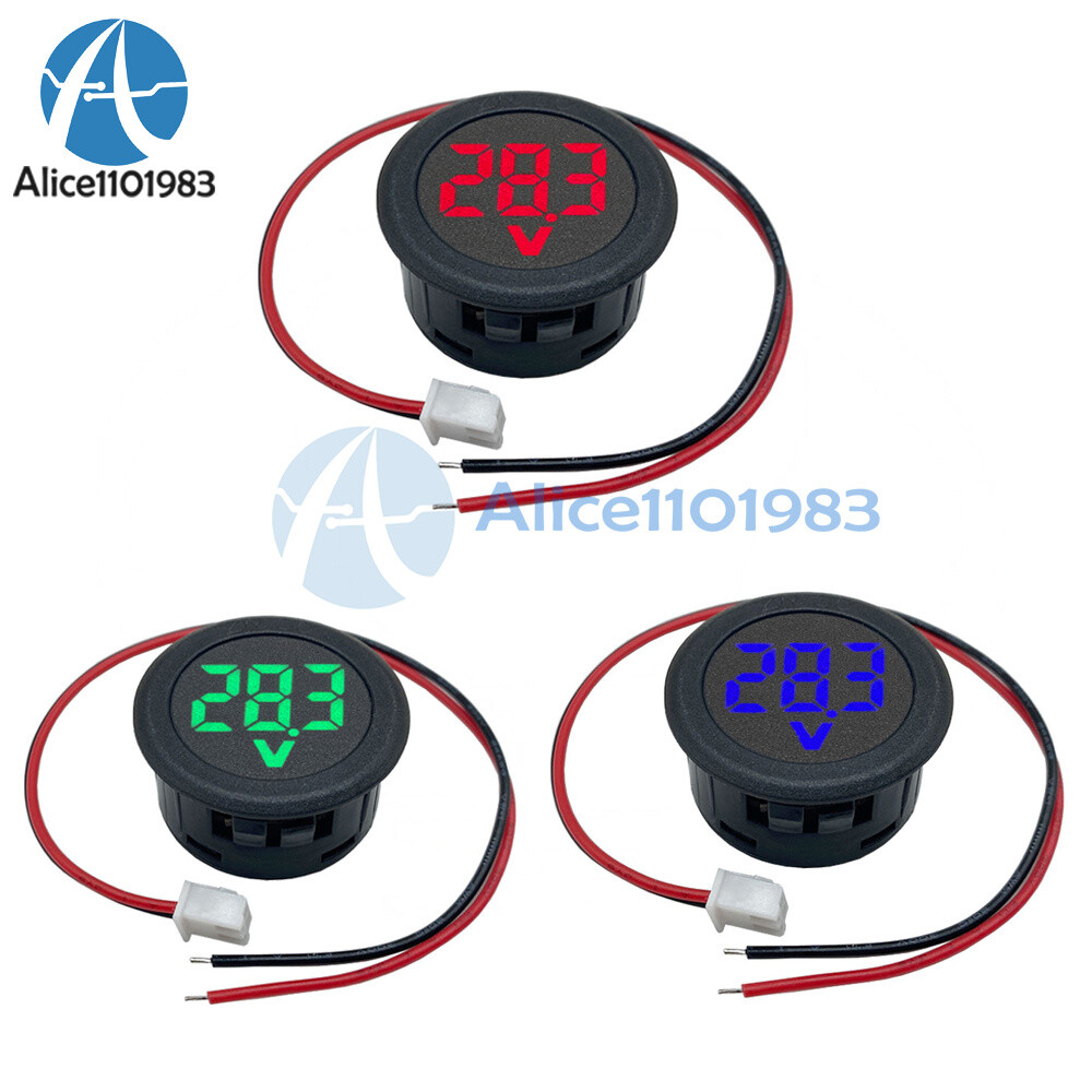 DC5V-100V Voltmeter Digital Display Voltage Meter Tester Panel Voltage Indicator