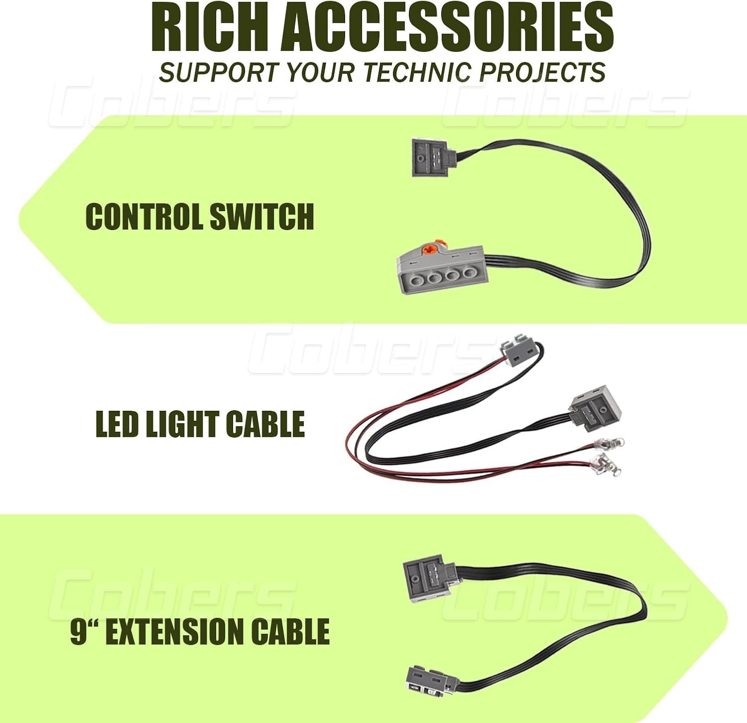 9-in-1 Motor Set Technic Motorized Kit Compatible with Lego: Power Function