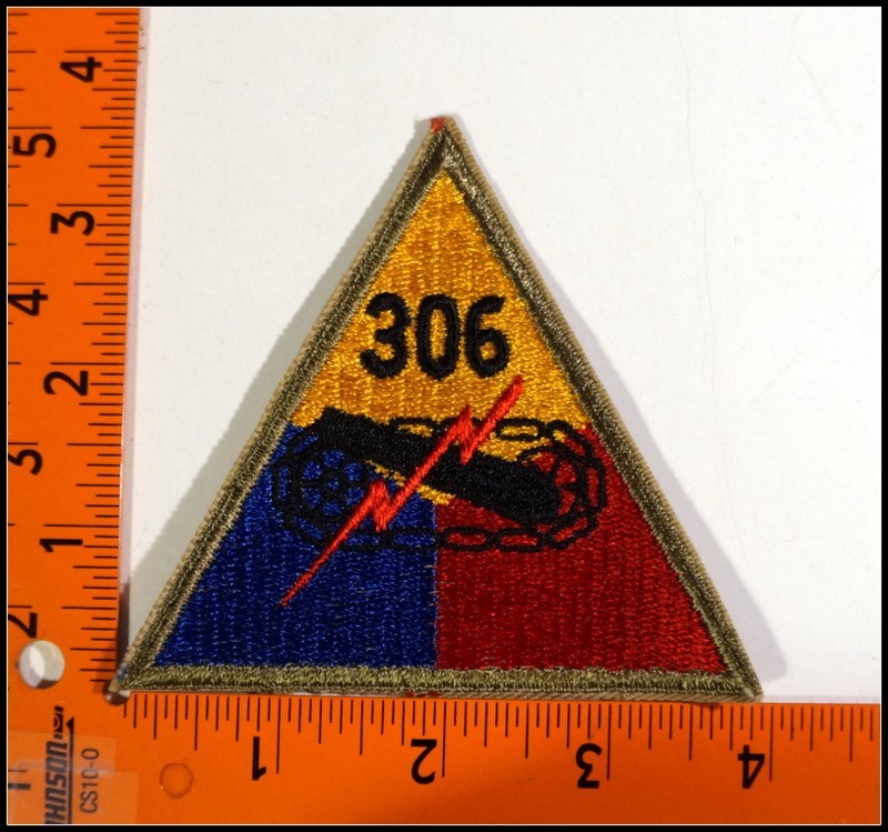 Military Patches United States Army 306th Armored Division New Old Stock #T3735
