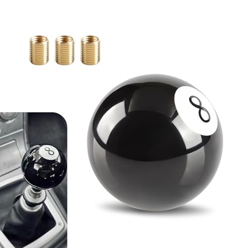 Shift Knob Manual Gear, 8 Ball Billiard Decorative Shift Knob with 3 Size