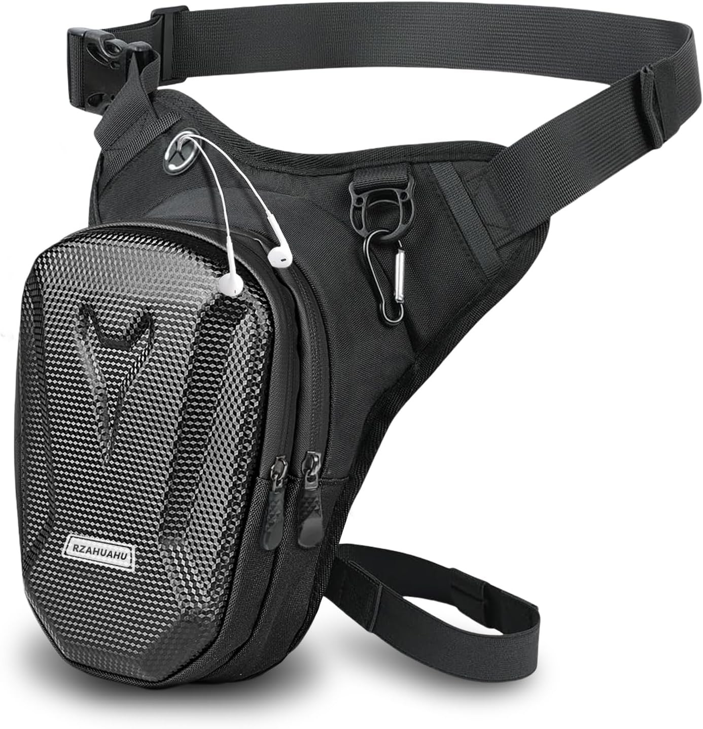 Motorcycle Leg Bag, Thigh Bag, Motorcycle Cycling Drop Leg Bag, with Headphone..