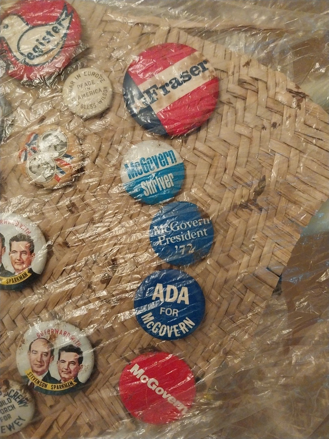 Vintage Political  Pinback Button Lot 20+ Kennedy Truman McGovern, FDR