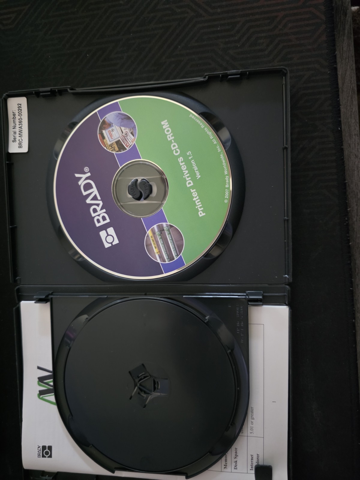 Brady Markware Facility Identification Software v3.6 BRC-MWA 20700 CD-ROM