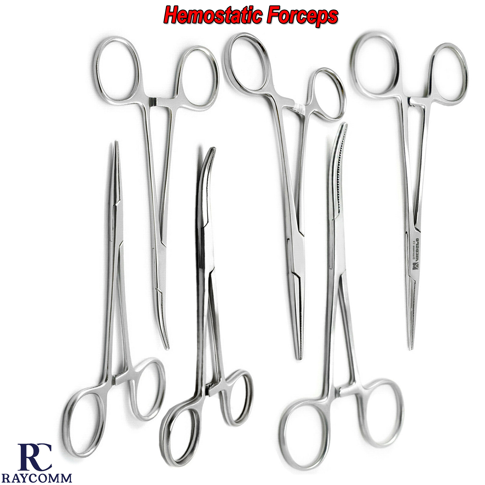 Surgical Hemostat Locking Forceps Straight Curved Clamps Dissection Instruments