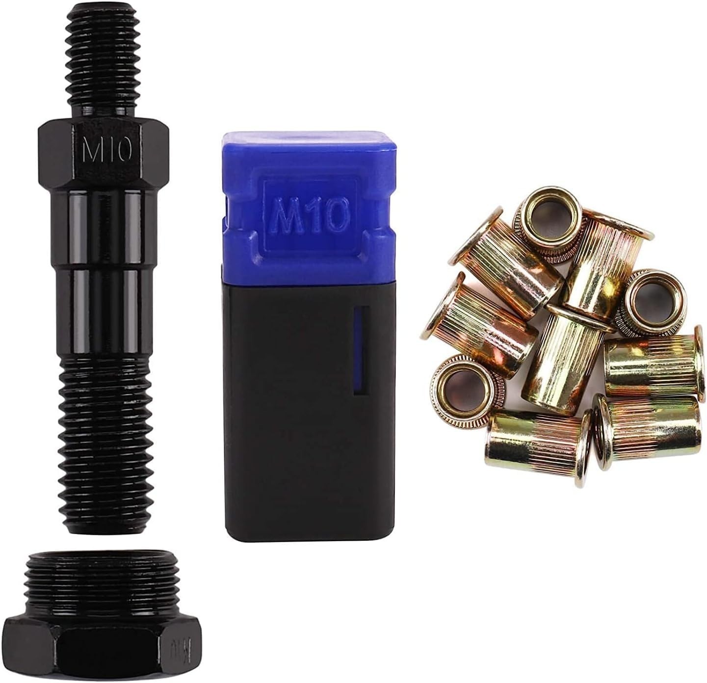 Amjoy M12 Rivet Nut Tool Set with 10 Rivet Nuts - Durable & Easy Replacement