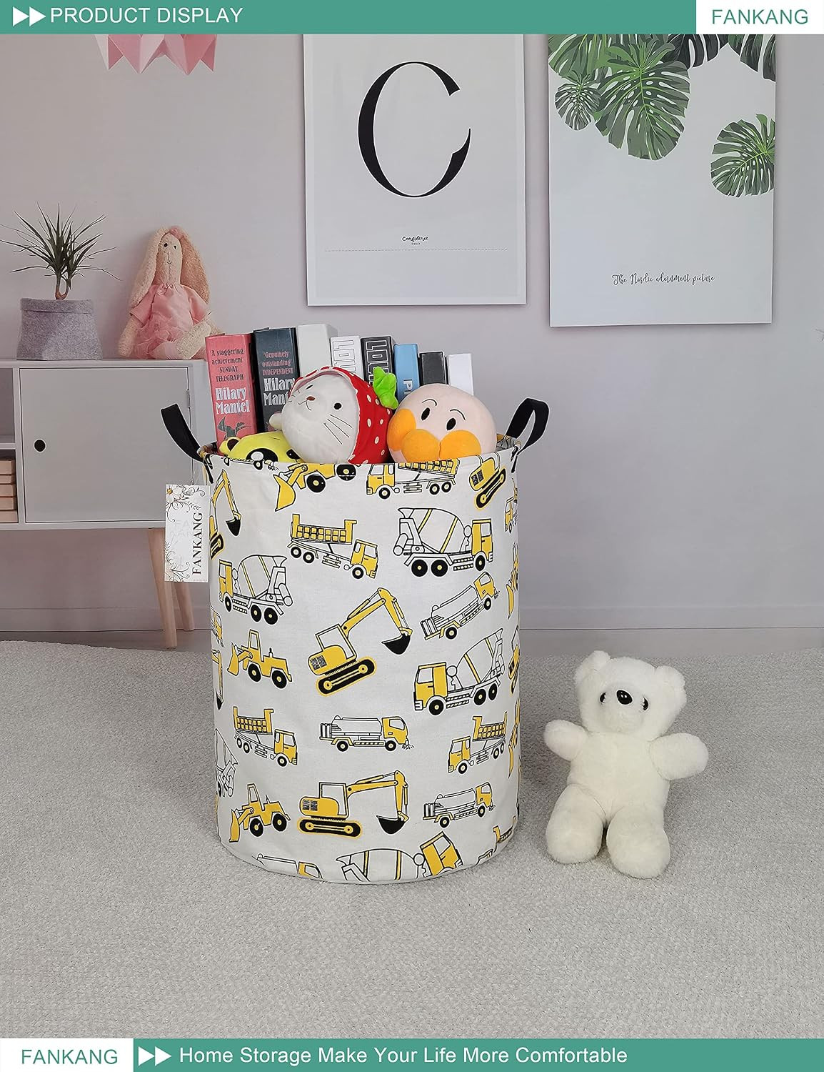 Storage Bin Foldable Nursery Organizer Basket Excavator | Foldable with Waterpro