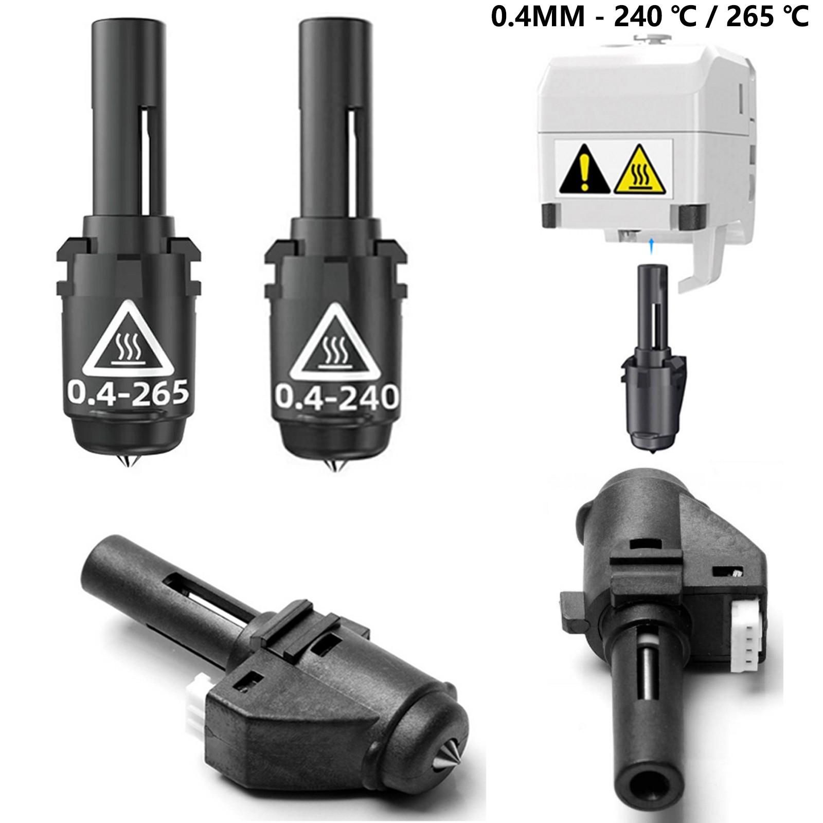 For Flashforge Adventurer 3/4 3D Printer Hotend 0.4mm 240°C / 265°C Nozzle #USA