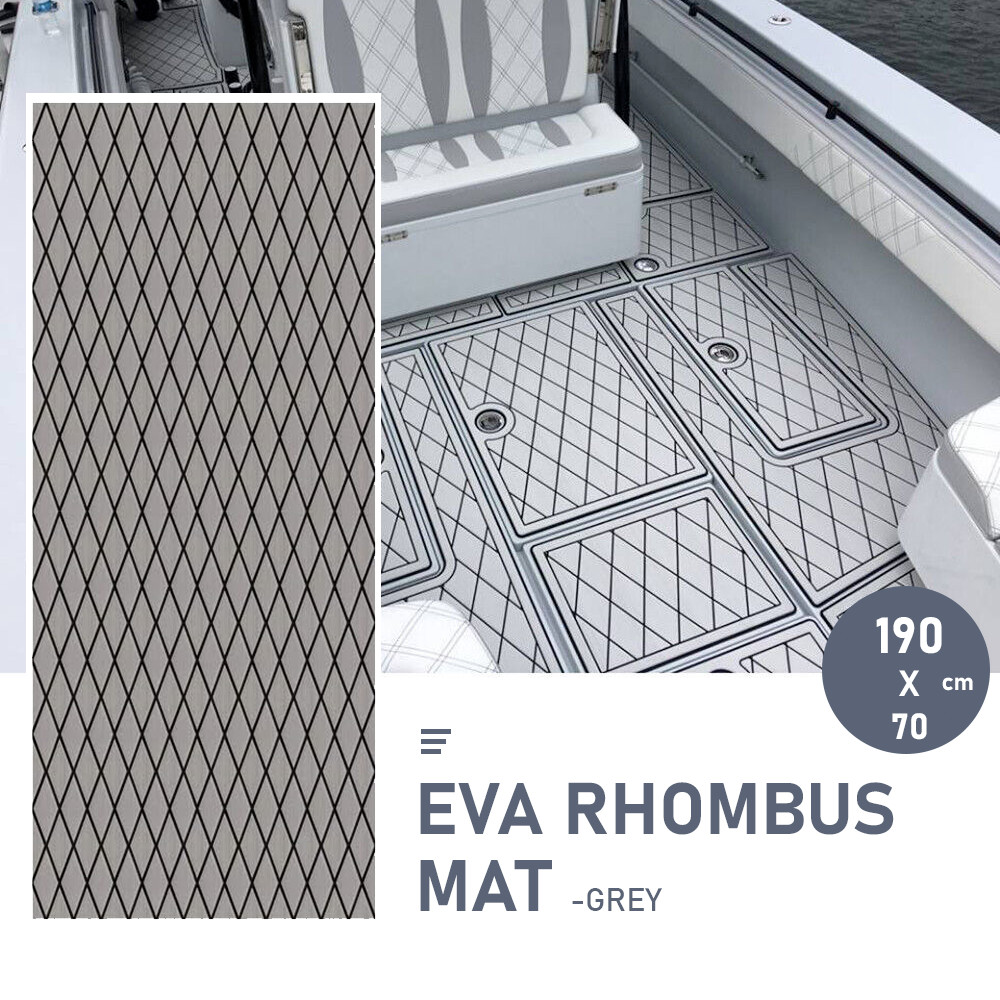 Diamond  EVA Foam Boat Flooring Faux Teak Marine Yacht Decking Sheet Mat | GRAY