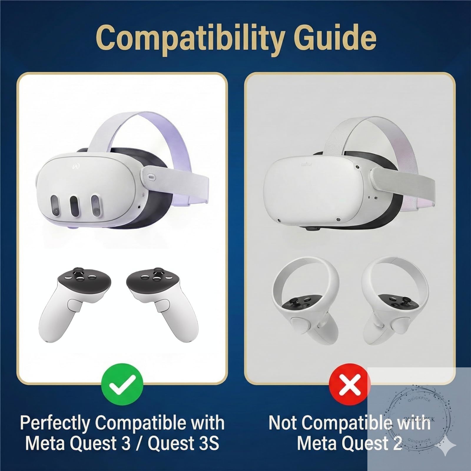 2Pack Fit for Meta Quest 3 3S Controller Strap,Adjustable Secure Controller Hand