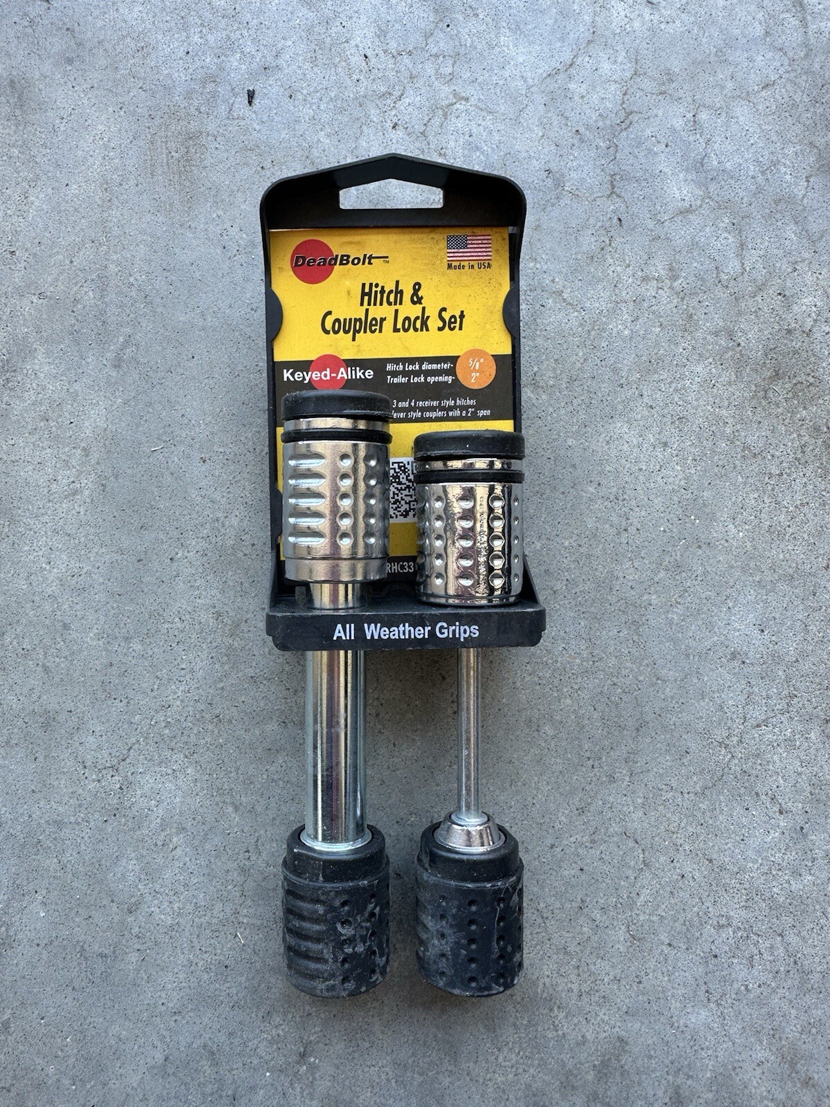 Deadbolt Hitch & Couplerlock Set 5/8” X  2”