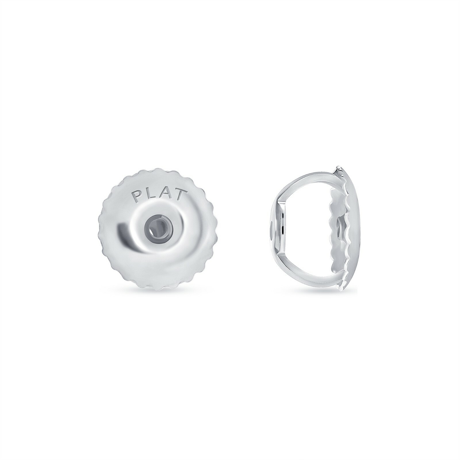 950 Platinum Stud Earring Finding Mounting Setting Round 4-Prong Basket Screw