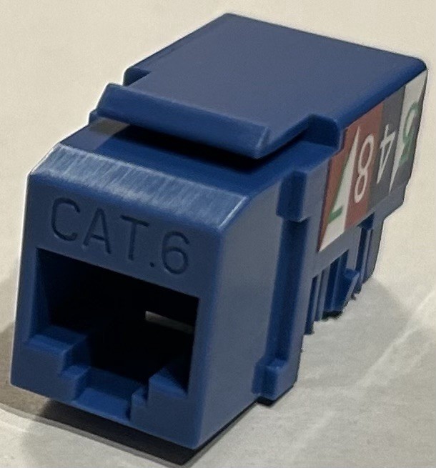 50X CAT6 Keystone Jack Blue Ethernet 110 Type RJ45 Lot Of 50