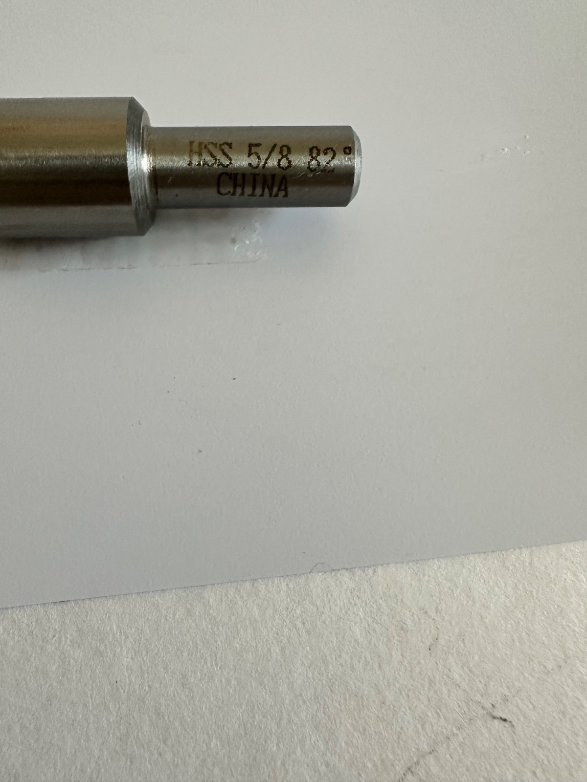5/8" Countersink 82 degrees single flute 3/8 shank