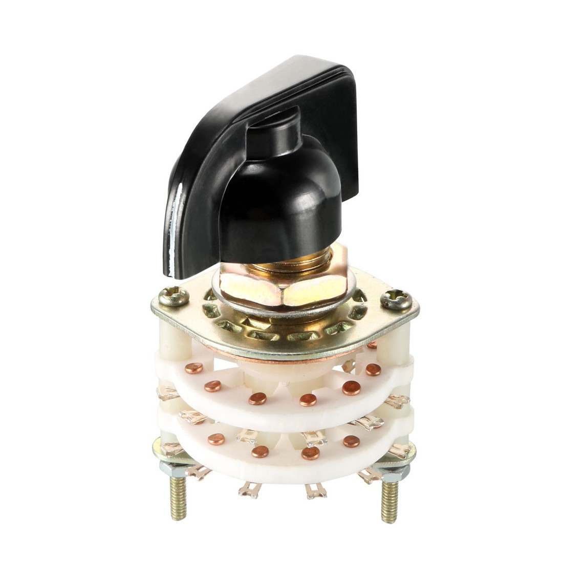 2P6T 2 Pole 6 Throw 2Deck Band Channel Rotary Switch Selector with Plastic Knob