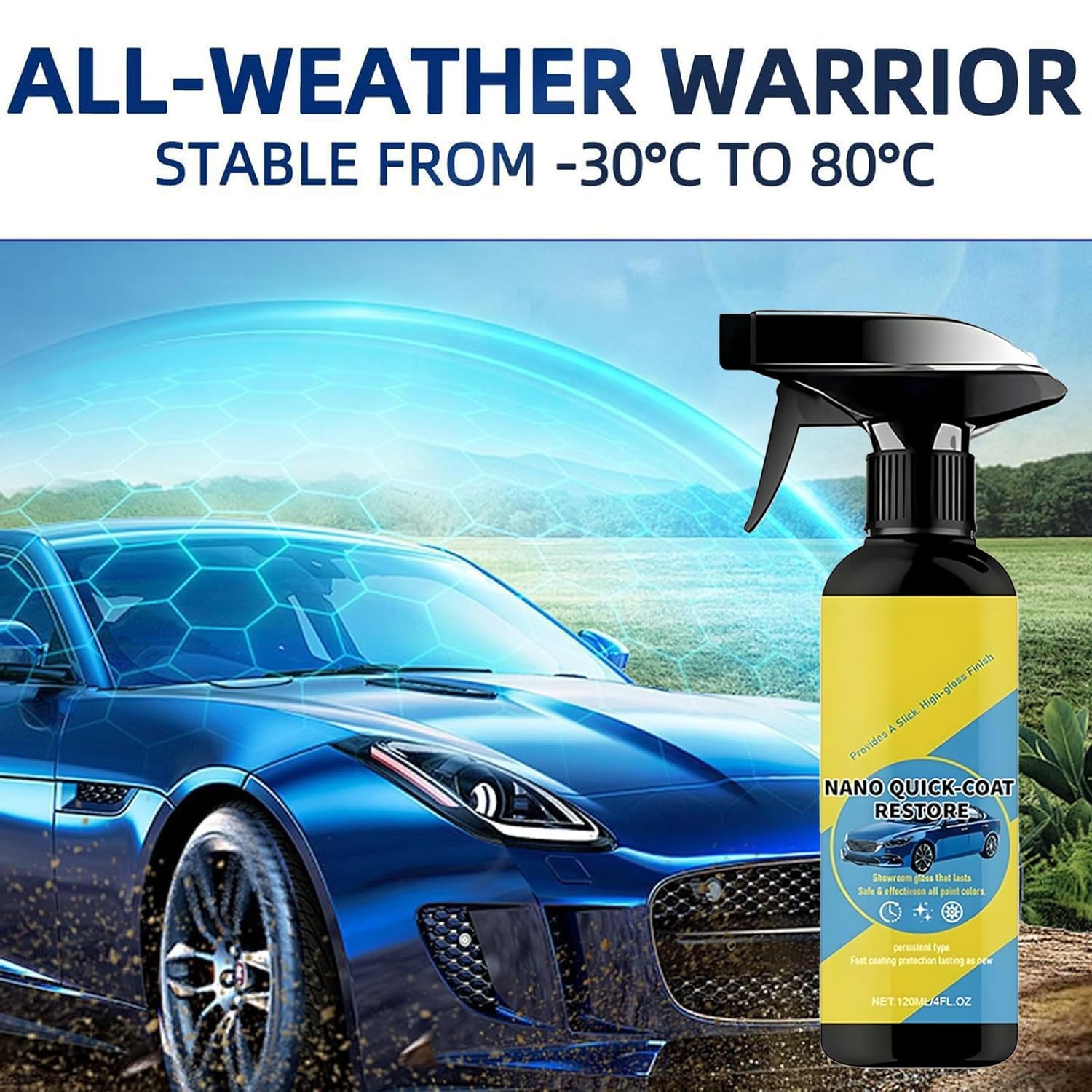 2PCS Nano Quick Coat Restore Coating Spray, 2026 Advanced Nano Quick Effect Coat
