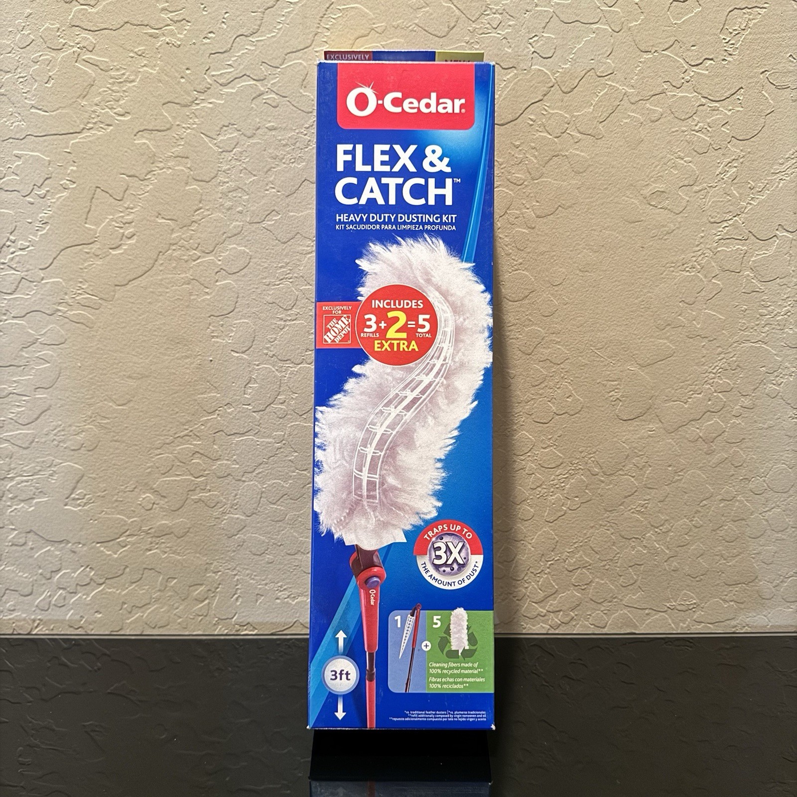 O-Cedar Flex & Catch Duster - 3ft Extendable Handle for Ceiling Fans & Blinds
