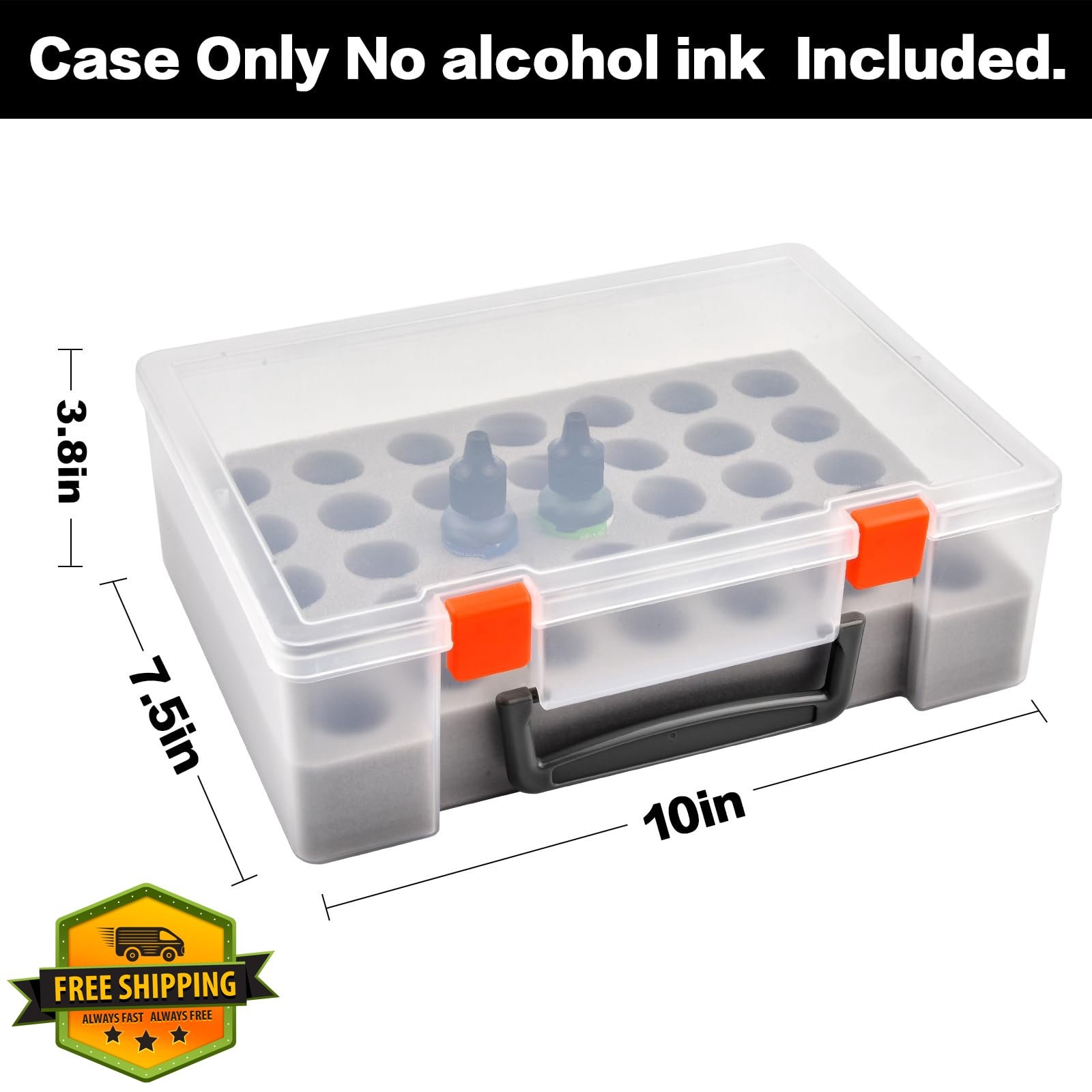 FULLCASE Alcohol Ink Storage Case Holds 35 Bottles 0.5oz