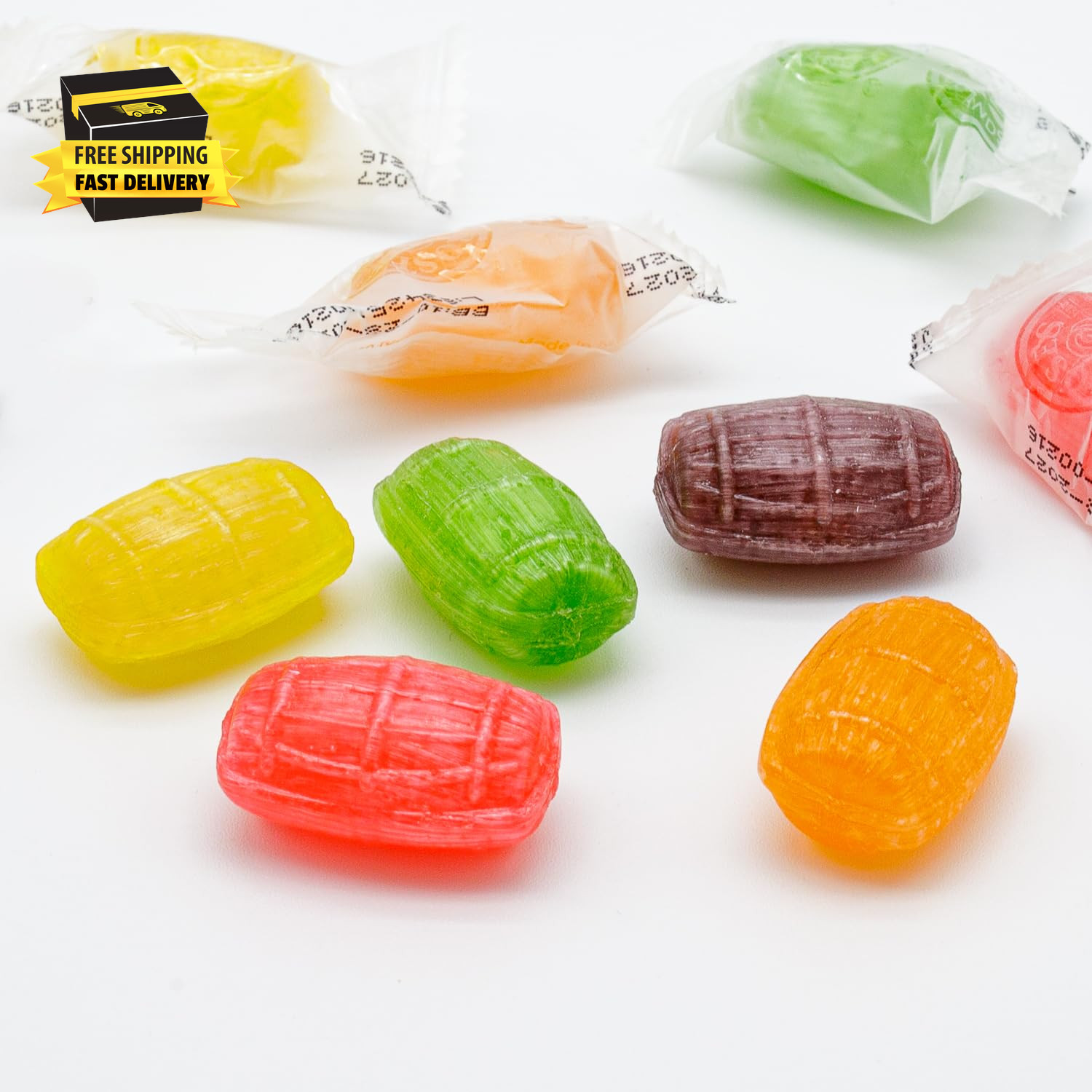 Assorted Fruit Hard Candy 1 Lb | Flavors (Orange, Cherry, Lemon, Apple, Grape) |