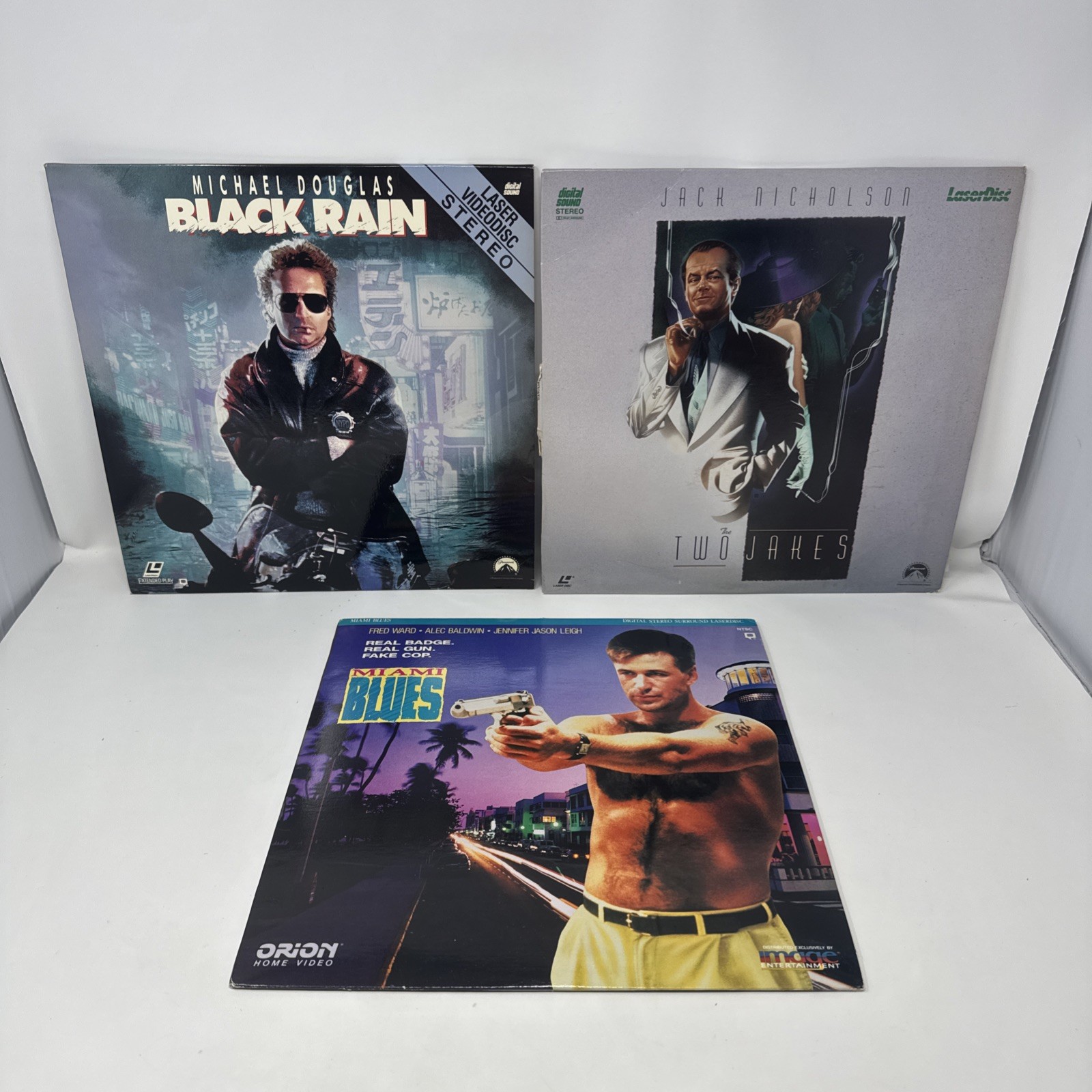 Laserdisc Lot 3 Crime Neo-Noir The Two Jakes Miami Blues Black Rain