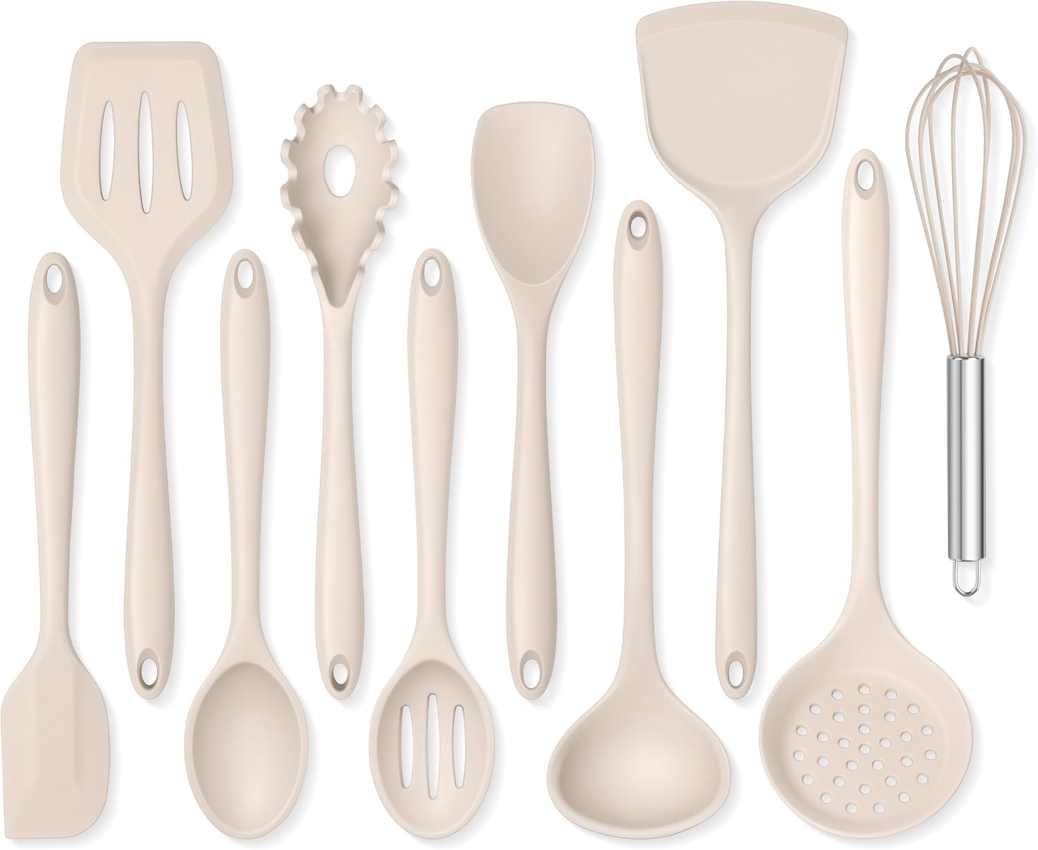 Silicone Cooking Utensils Set of 10, Kitchen Utensils for Nonstick