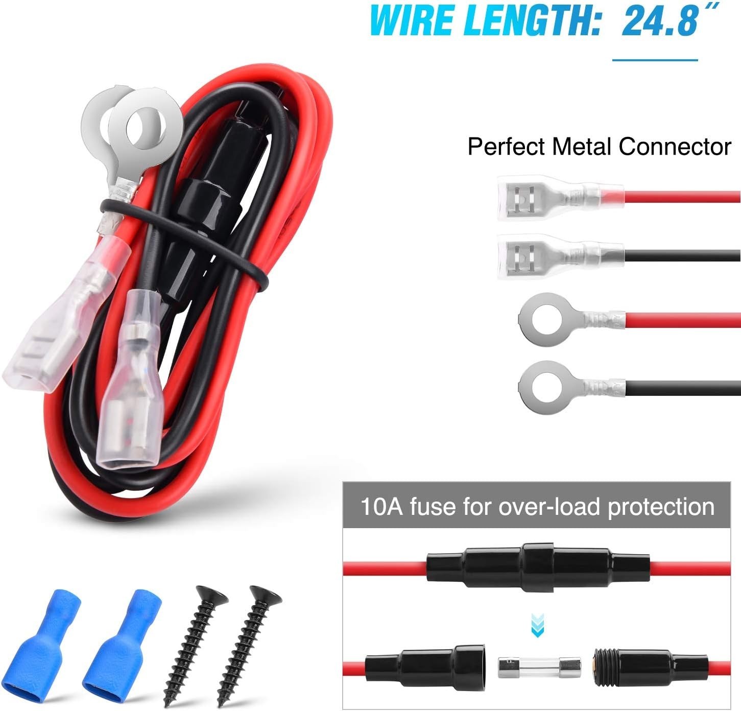 Heavy-Duty 2 Pack Cigarette Lighter Socket - Reliable 12V-24V Vehicle Adapter