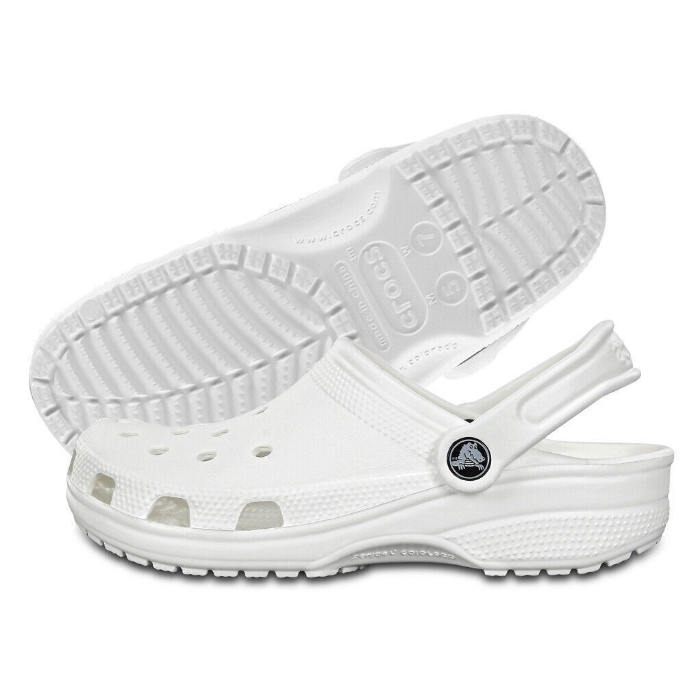 Unisex Black/White Cozy Classic Clog Ultra-Light Slip-On Shoes Free Ship U-S-A
