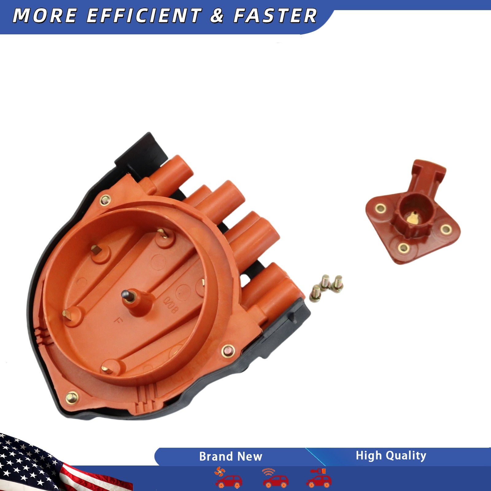Fits BMW E23 E24 E28 E30 E31 E32 Distributor Cap&Rotor 12111725070 12111734110