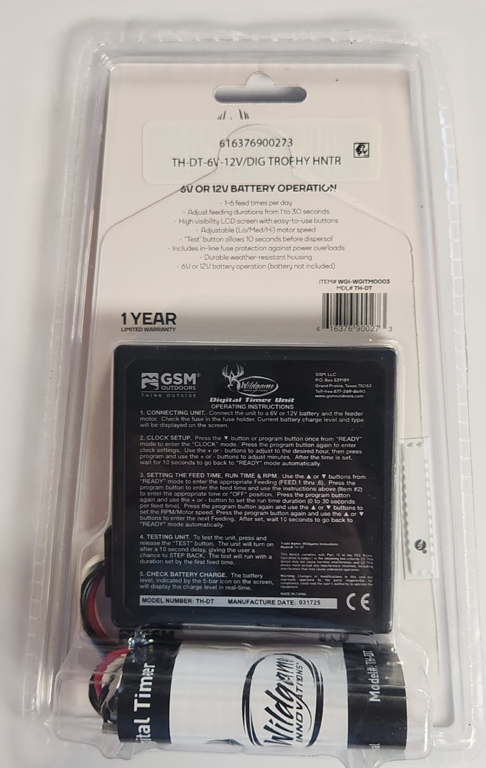 Wildgame Innovations TH-ST 6V or 12V Digital Timer Controller