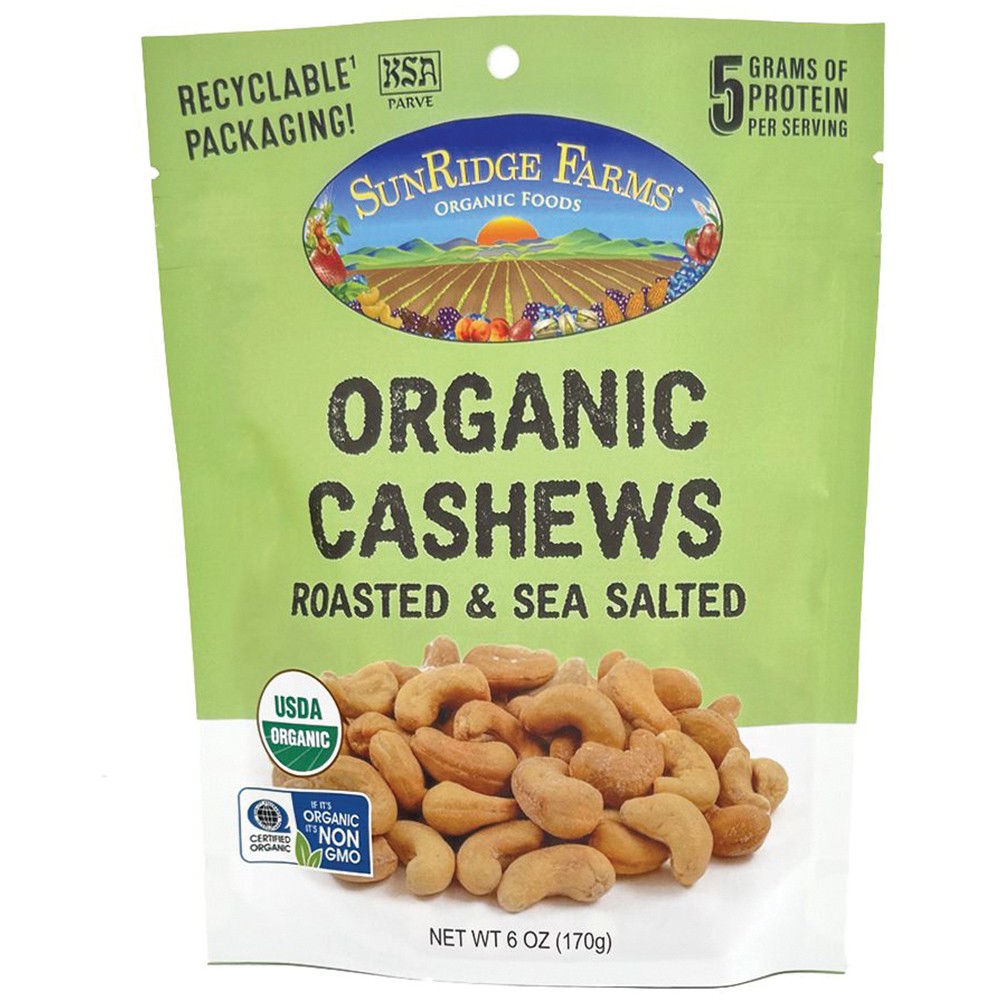 Sunridge Farms Premium Roasted Salted Cashews - All-Natural, Crispy & Delicious