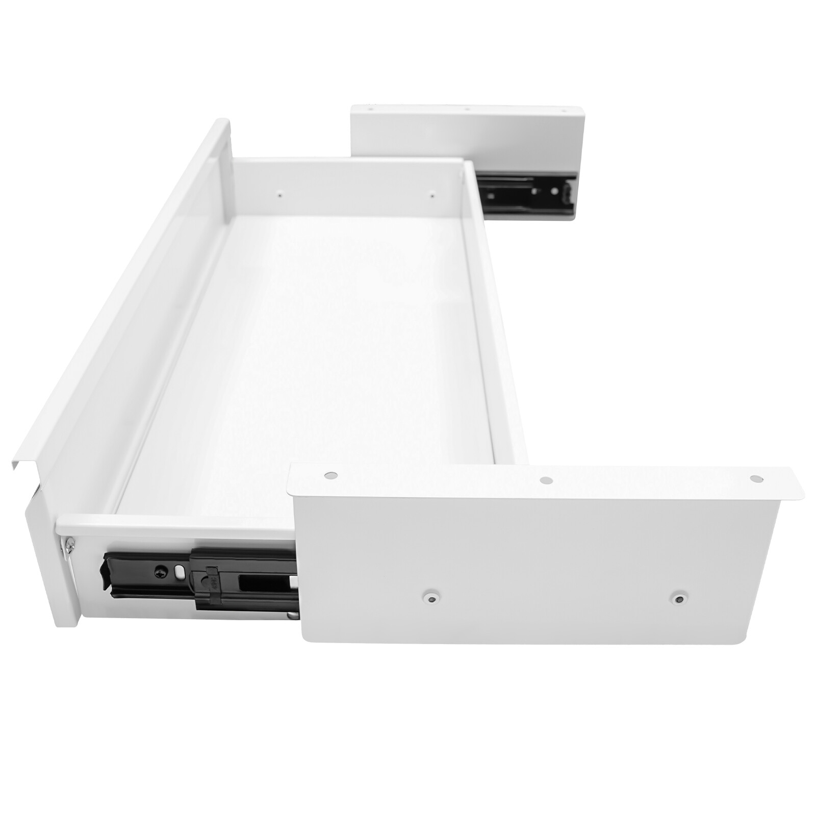 22" Desk Drawer Organizer Tray, Slide Out Office Under Desk Organizer Tray White