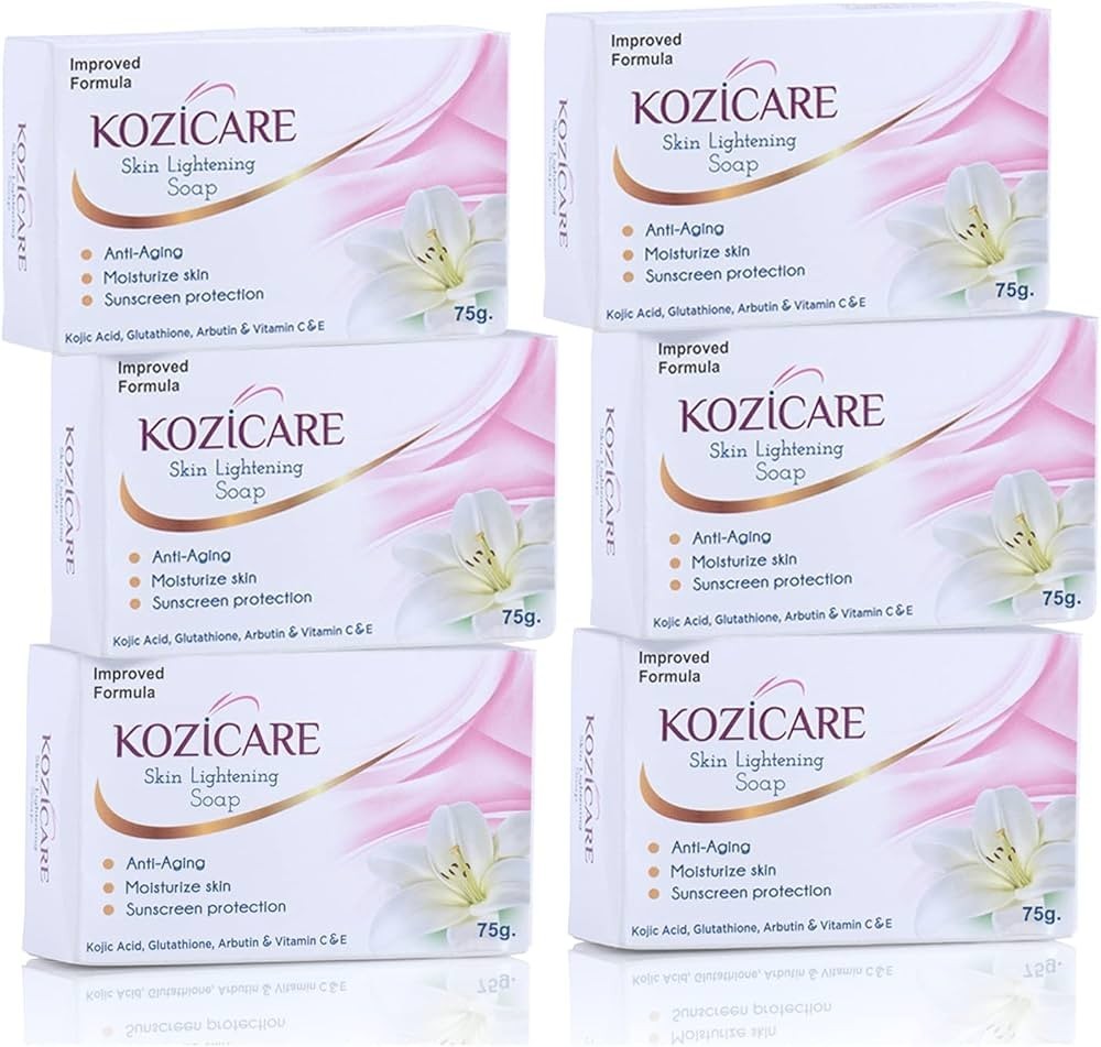Pack of 6 X Kozicare Skin Lightening Soap 75 gm Enriched with Kojic Acid,Vitamin
