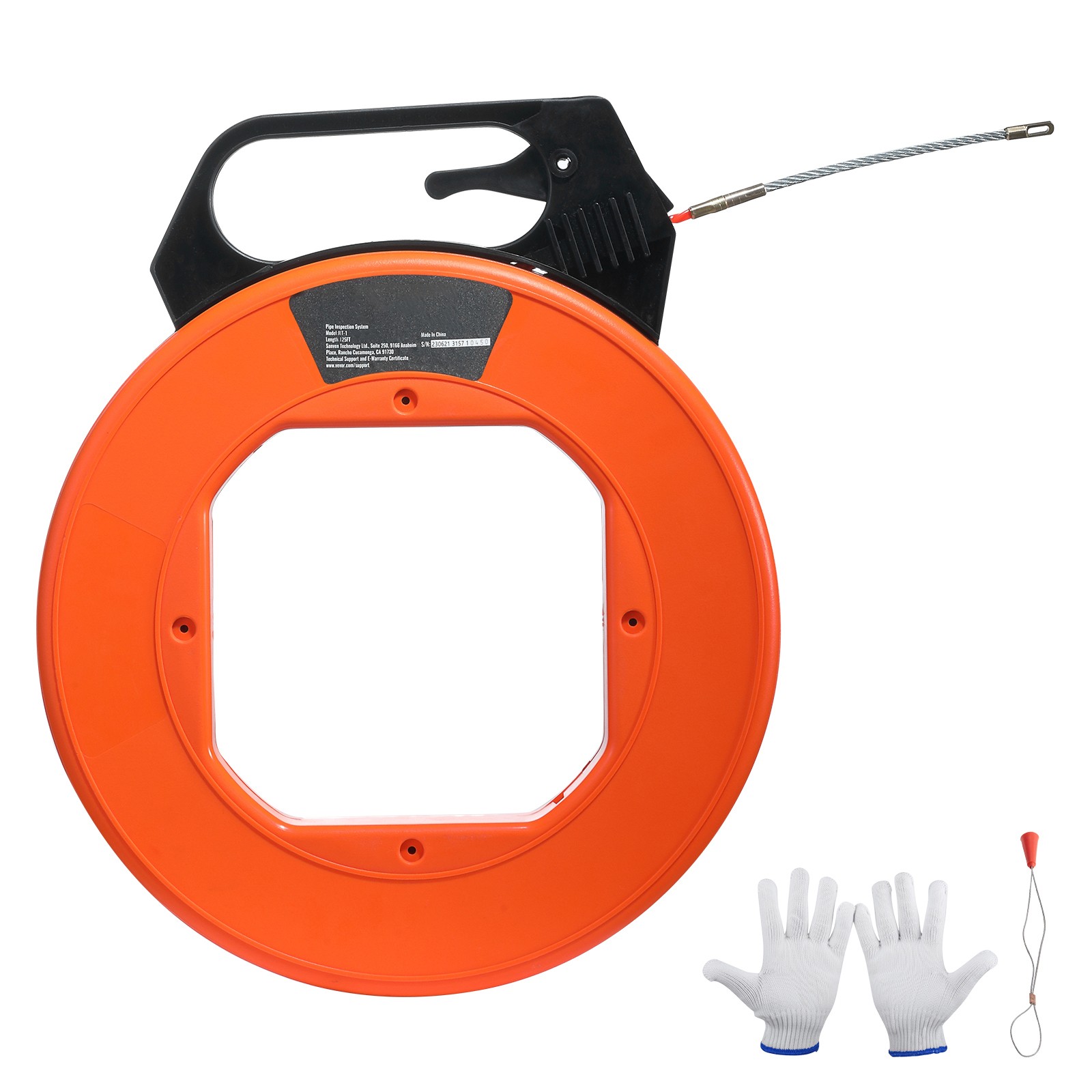 Uimoso 125 ft 3/16 in PET Fish Tape Wire Puller with Durable Plastic Case