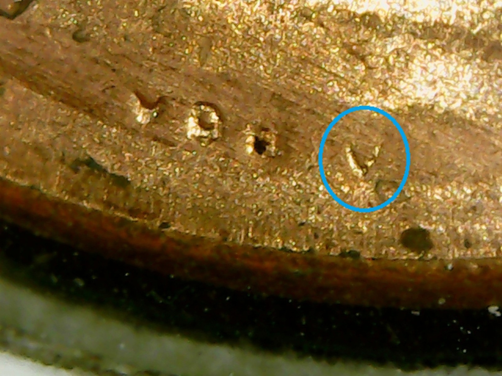 2023 Union Shield Cent Extra V Mint Error 50K4