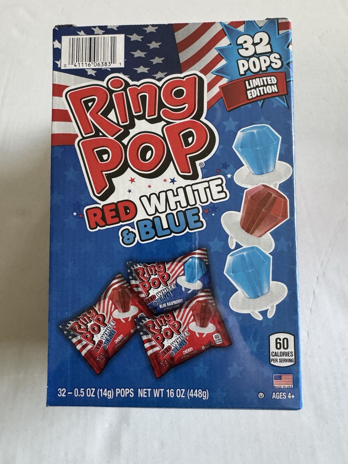Patriotic Ring Pop 32 Pop Limited Edition 32/0.5 Oz