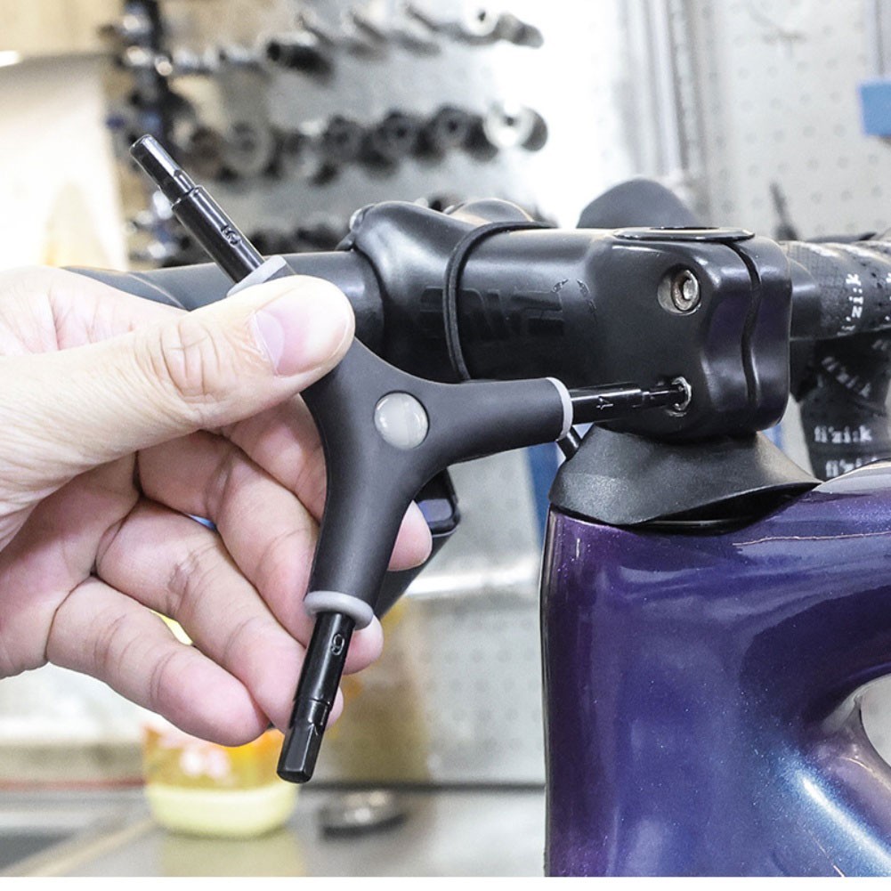 Multi Function 3 Way Y Shaped Wrench Lightweight Alloy Steel Cycling Tool