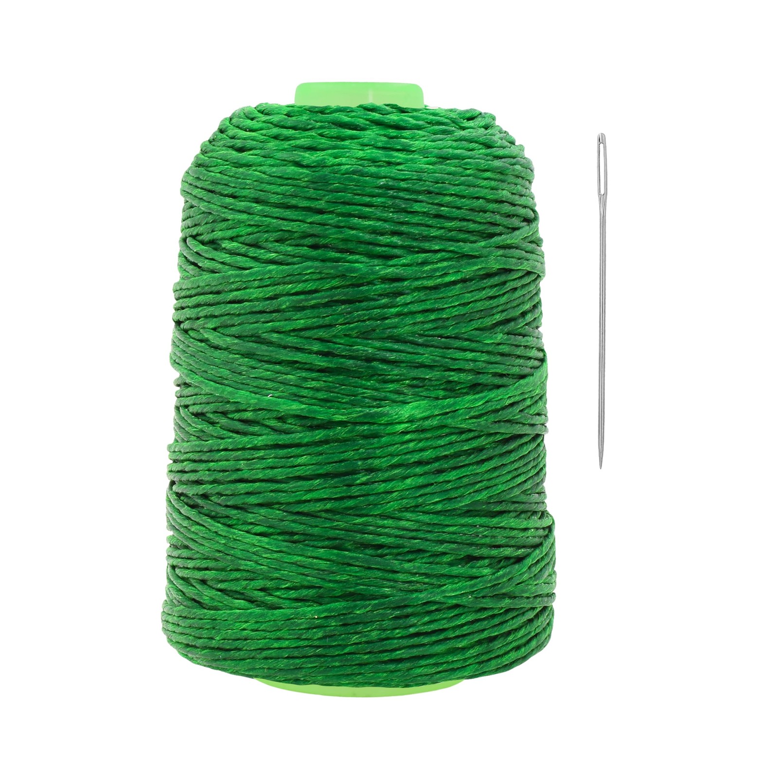 2mm Green Waxed Whipping Twine with Needle - 164 Yards Sail Twine for Tie Dye...