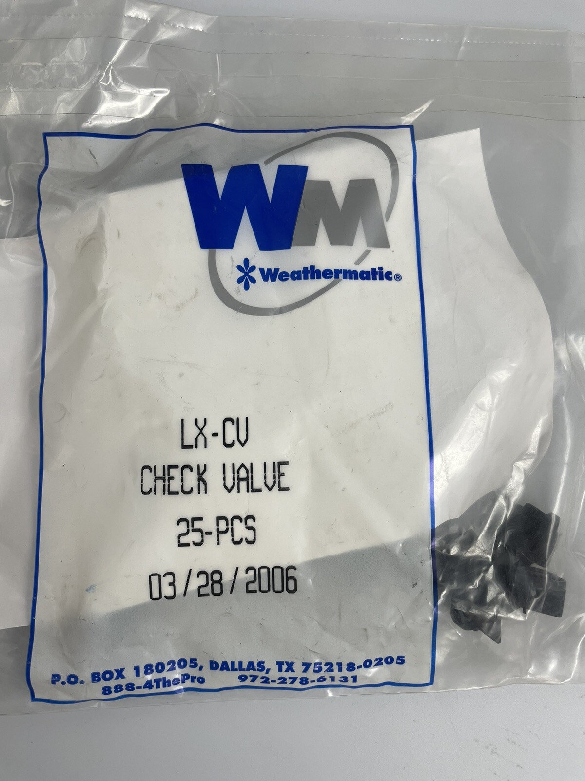 Bag of 25 - Weathermatic LX-CV Check Valve - NOS