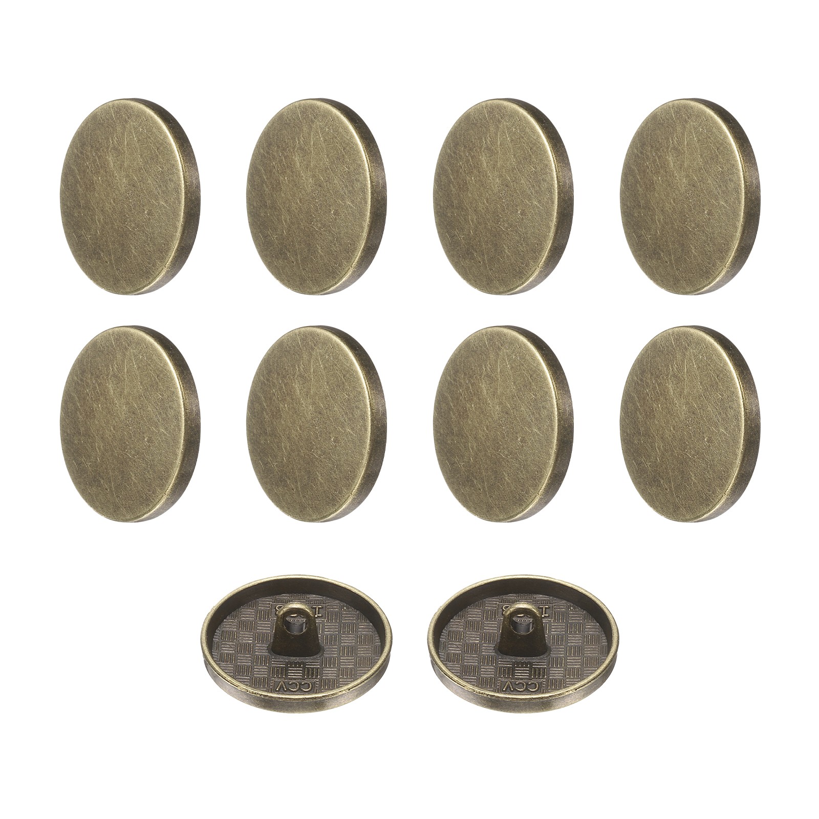 10pcs Metal Round Flat Sewing Buttons 23mm Alloy Button, Bronze