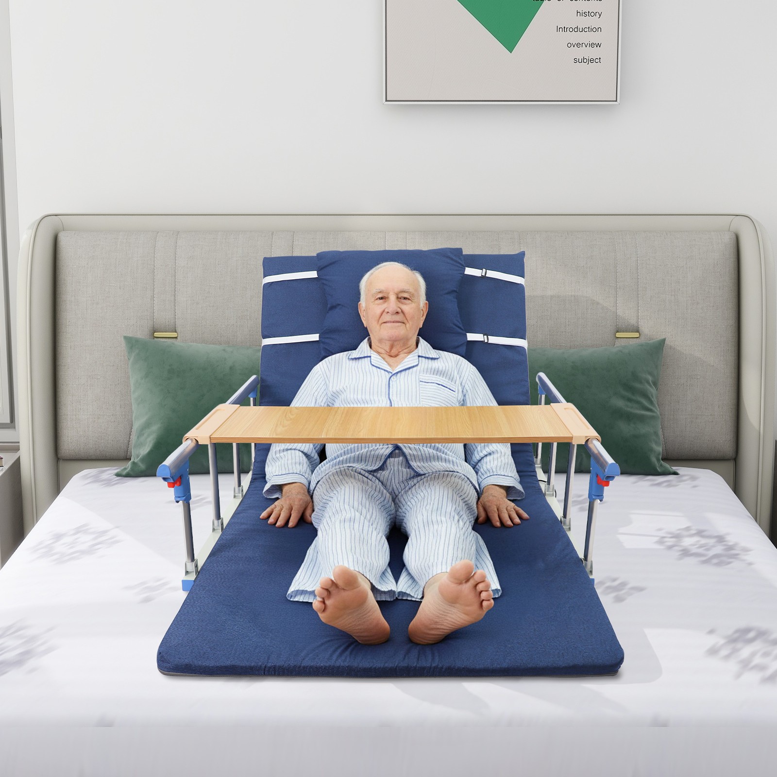 Electric Bed Lifting Backrest, Adjustable bed Lifting Backrest With Guardrails