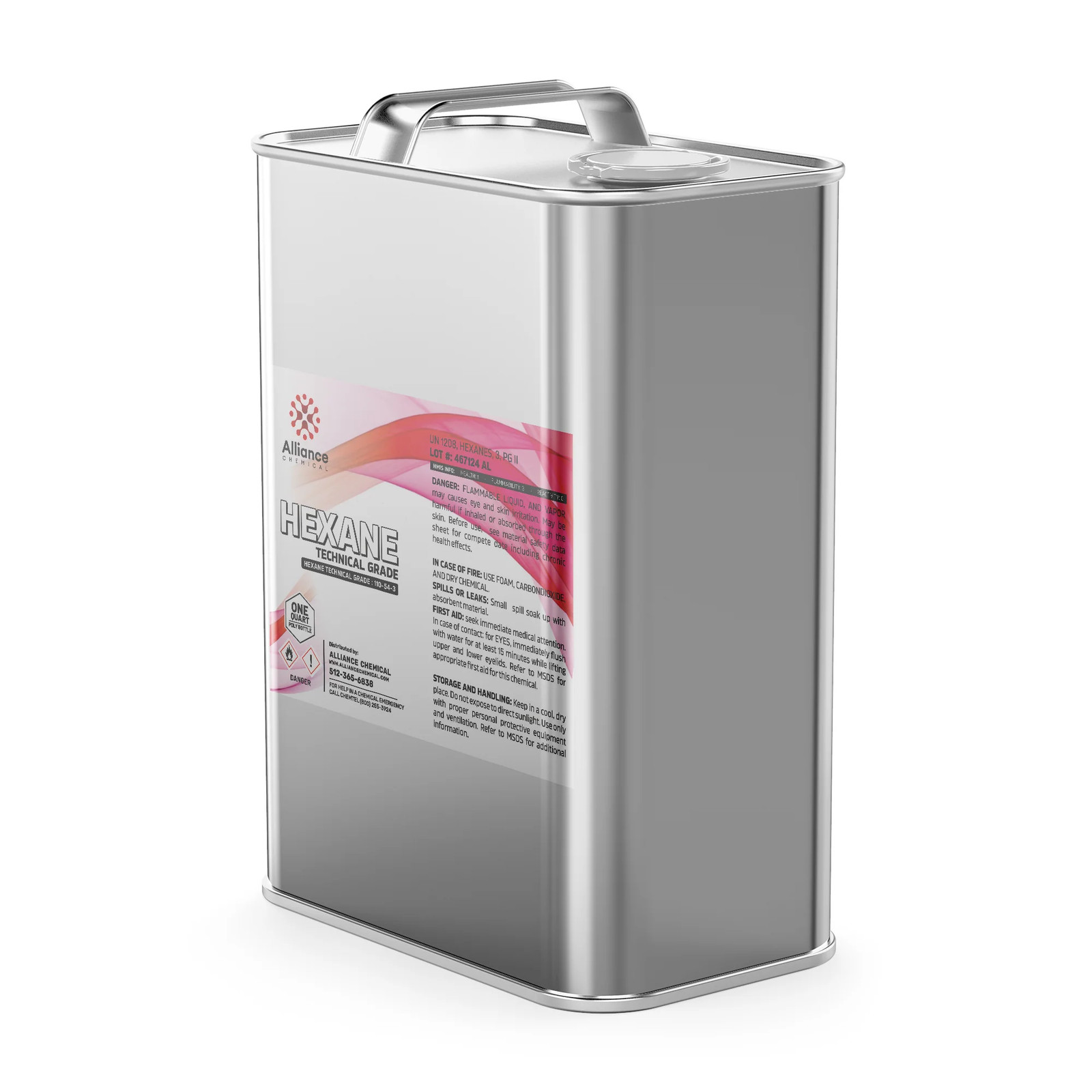 Hexane Technical Grade - 1 Quart Can