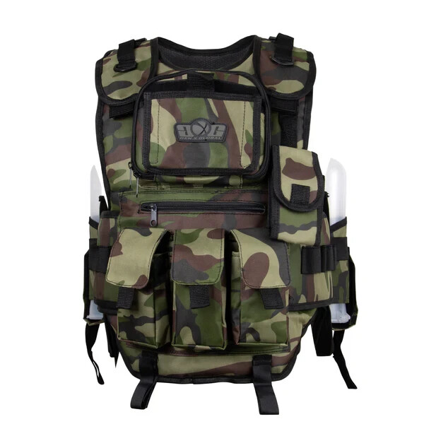GXG Tactical Vest with Pod and Tank Holder -WOODLAND CAMO ** FREE SHIPPING **
