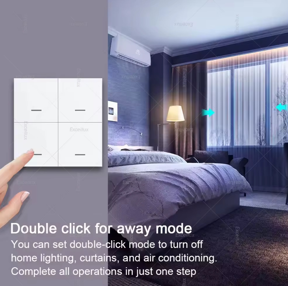 Smart ZigBee Scene Switch Wireless Scene Switch 4 Gang 12 Mode Automatic