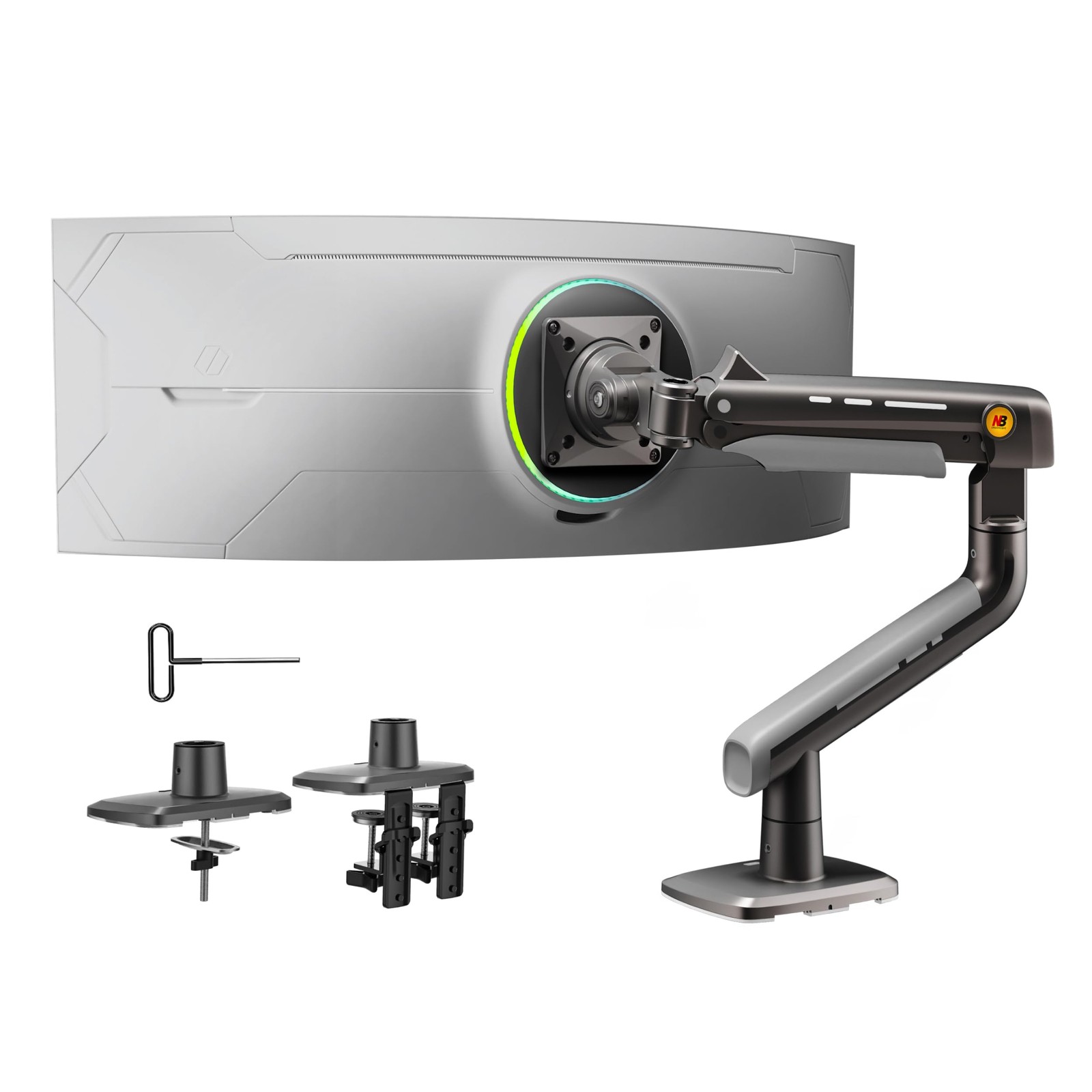 Heavy Duty Gaming Monitor Arm for 27'' to 50'' Flat/Ultrawide/Curved Monitors