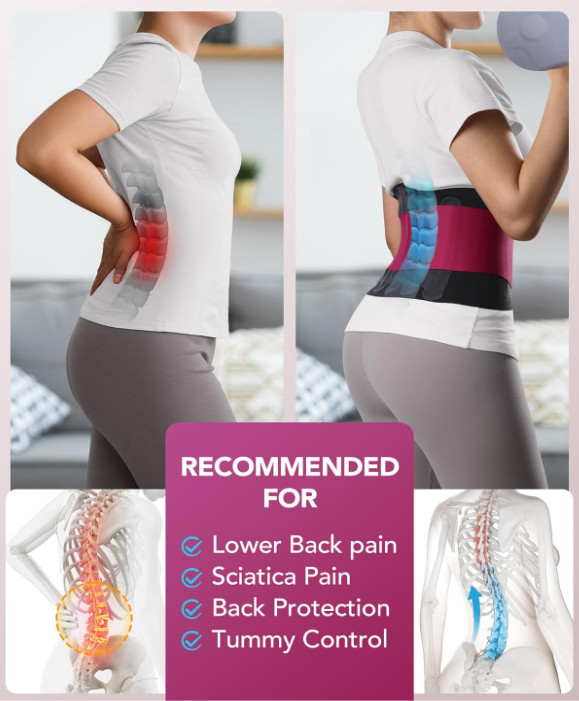 Back Brace Lumbar Support Belt Ultra Thin 0.5mm Posture Support Under Clothes