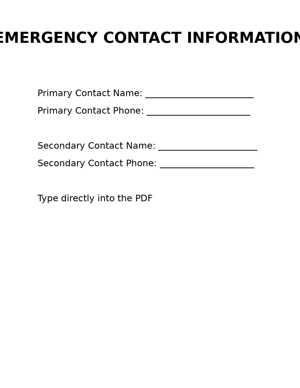 HOME MAINTENANCE CHECKLIST & EMERGENCY INFO | FILLABLE & PRINTABLE PDF