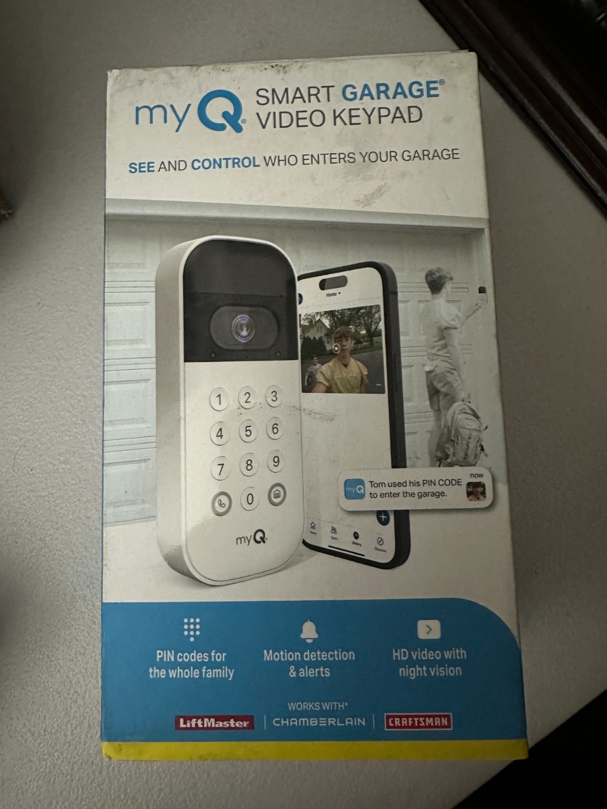 myQ Smart Garage Door Video Keypad with Camera Wi-Fi Garage Door Opener Keypad