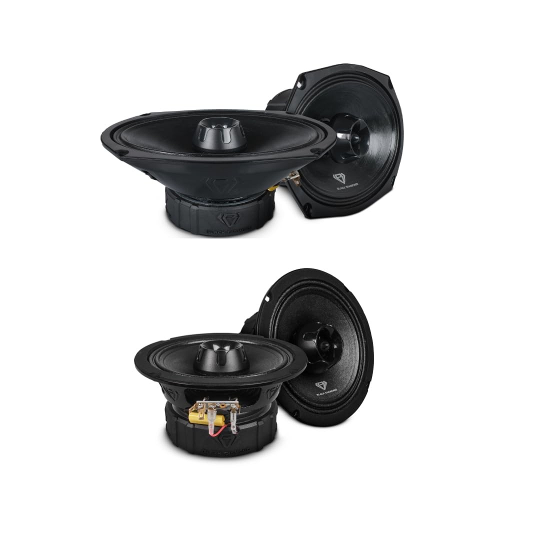 BLACK DIAMOND Dia-XT Bundle - 6x9 & 6.5" Mid-Range Speakers with Built-in...